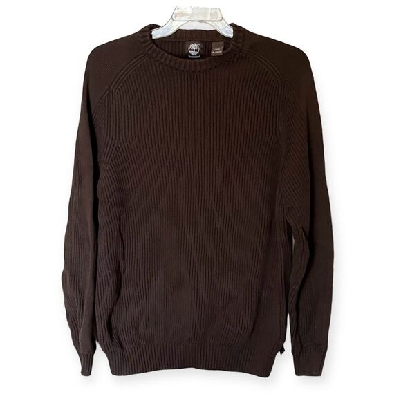 Timberland Brown 100% Cotton Crew Neck Long Sleeve Sweater Size XL - Picture 1 of 10